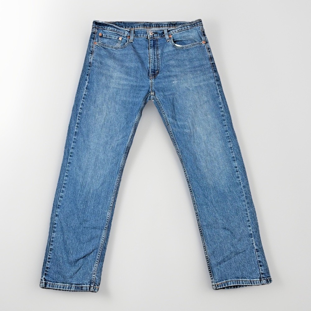 Levi's 505 Regular Fit Jeans Mens 38x32‎ Blue Straight Leg Denim 00505-2668